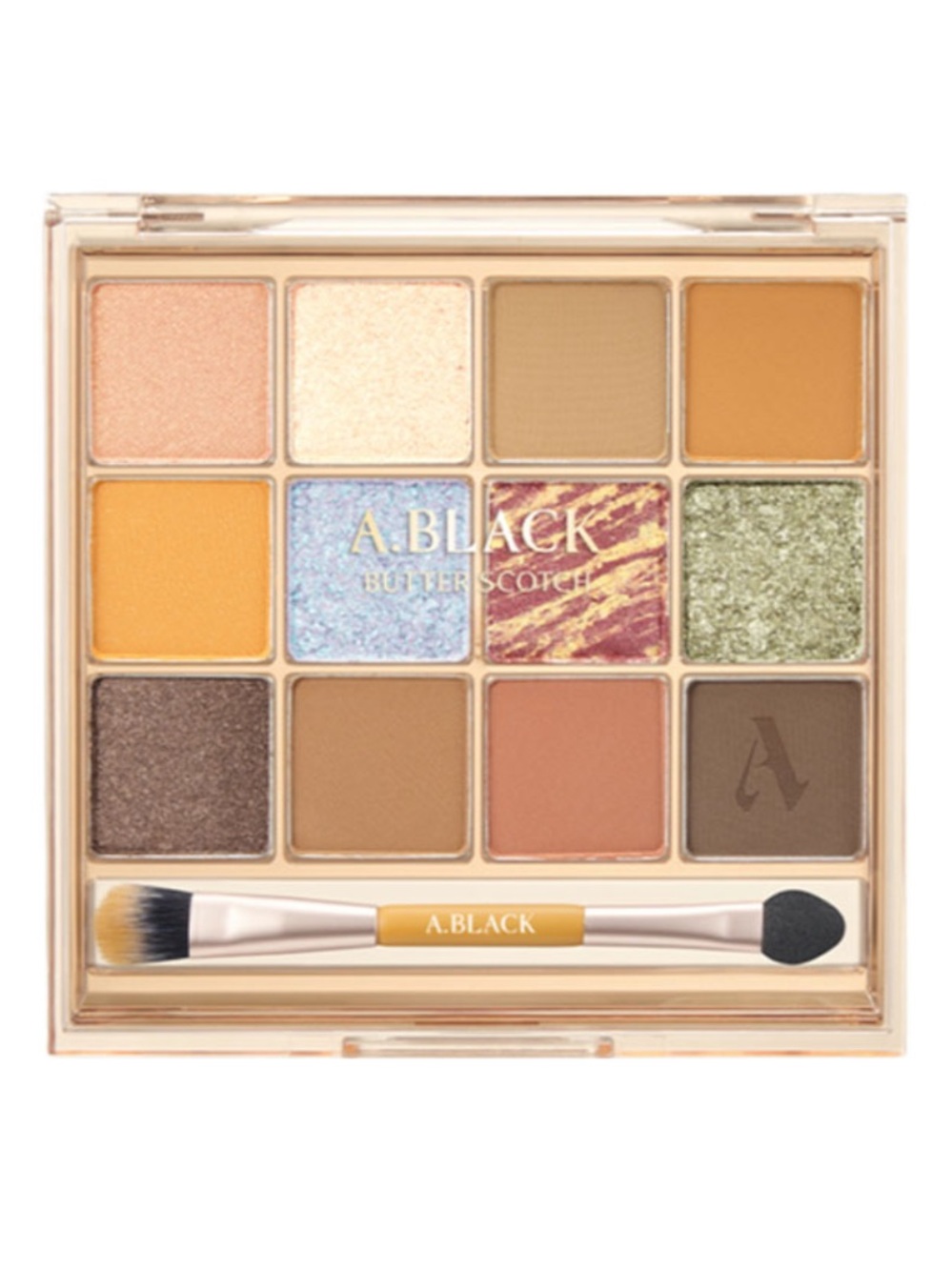 Korean Kbeauty A.Black Neutral Brown Nude Glitter Eyeshadow #09 Butterscotch